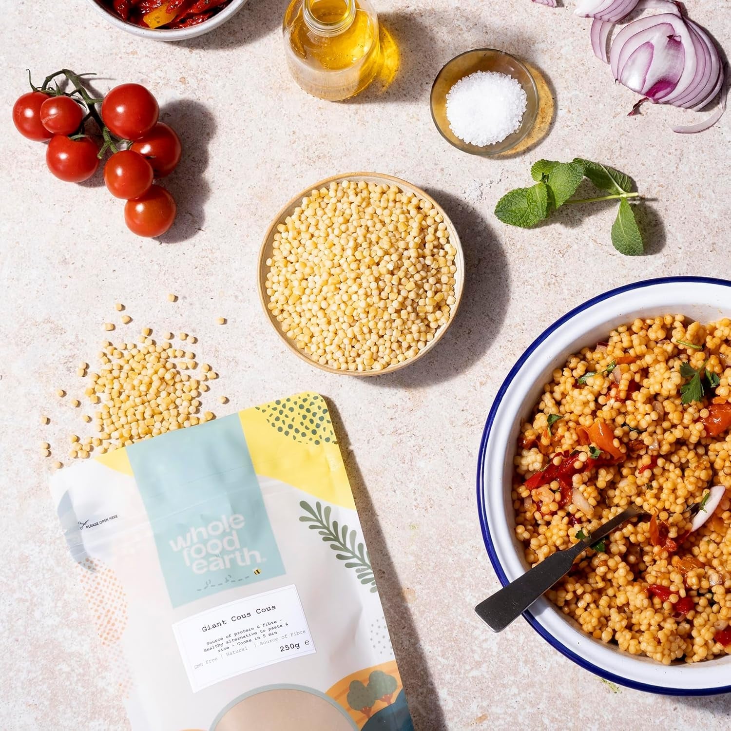 Couscous gigante terrestre integrale 1kg | Non OGM | Naturale | Fonte di fibra