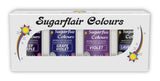Sugarflair Pasta Coloranti Alimentari Viola Set di 4 Coloranti Alimentari per Pasta Fondente Marzapane Pasta di Zucchero Crema di Burro e Altro: Viola, Lavanda, Viola Uva, Viola Scuro - Set di 4