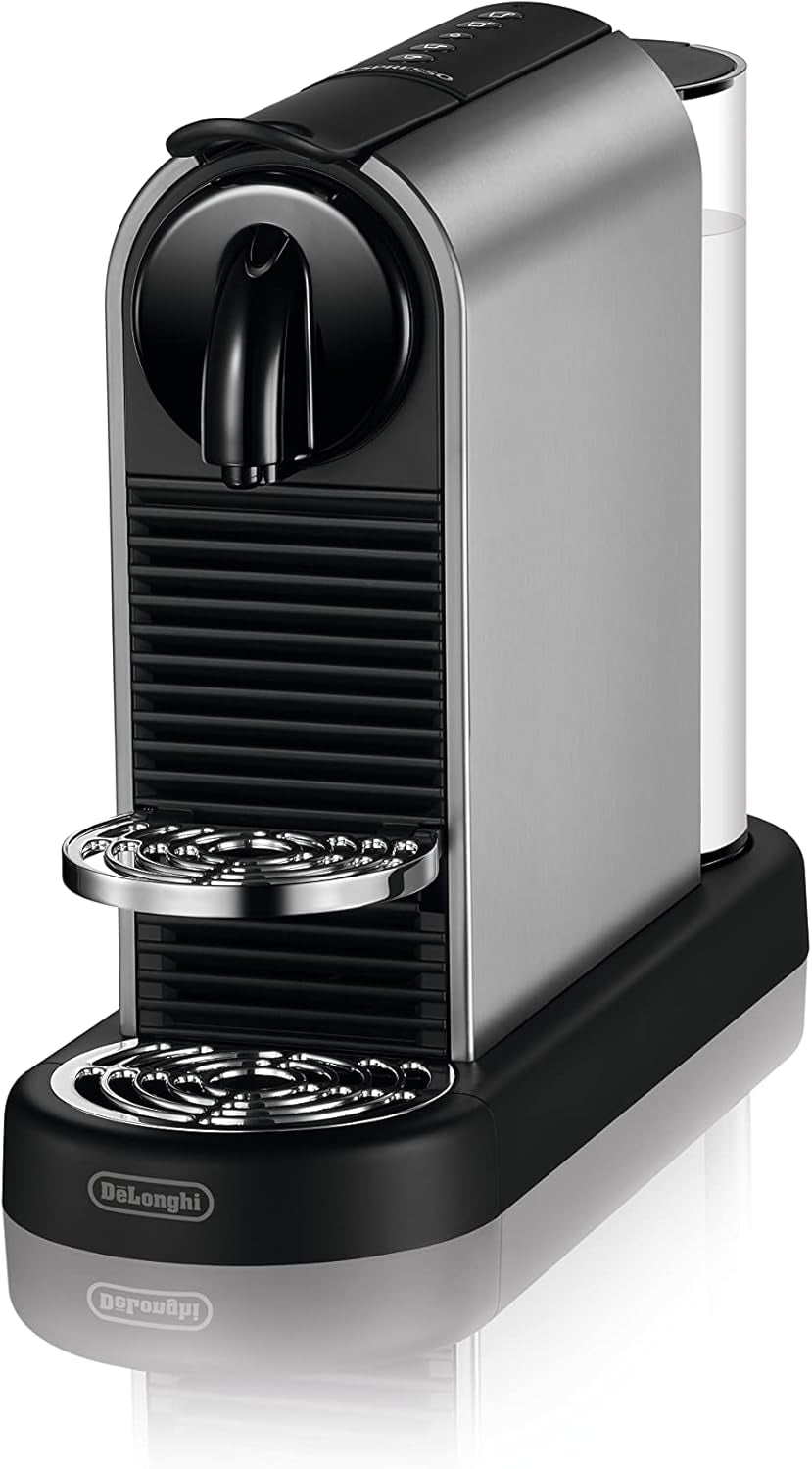 Macchina per caffè espresso a capsule Nespresso EN167.W Citiz, pompa ad alta pressione e controllo della temperatura ideale, senza Aeroccino (montatore per il latte), funzione di risparmio energetico, 1260 W, bianco crema, 37,4 x 11,9 x 25,5 cm
