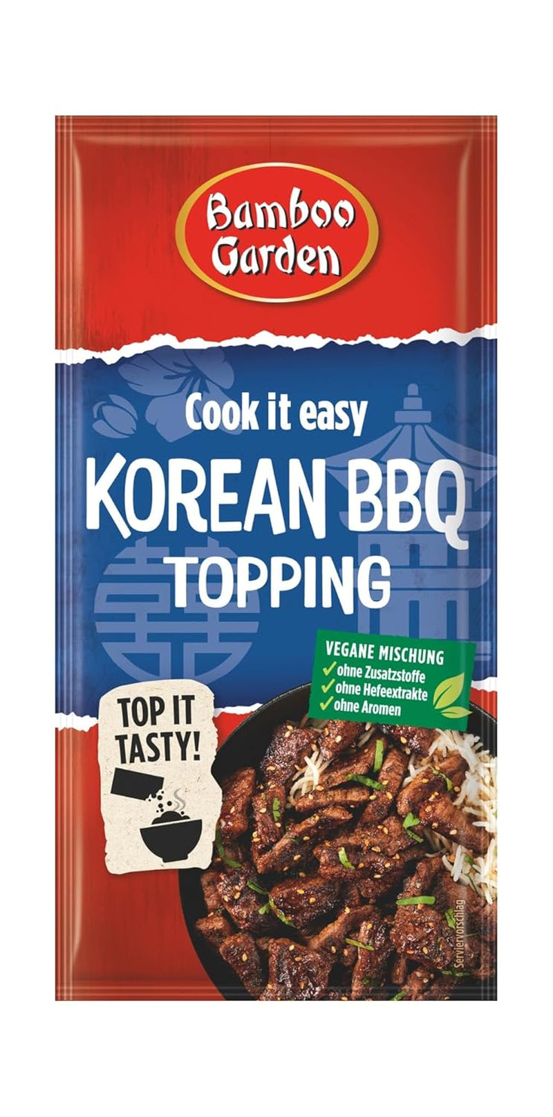 Bamboo Garden - Topping per barbecue coreano | Gewürztopping zum Verfeinern von Koreaischen Grillgerichten | Ingredienti vegani e naturali | 15 g in busta