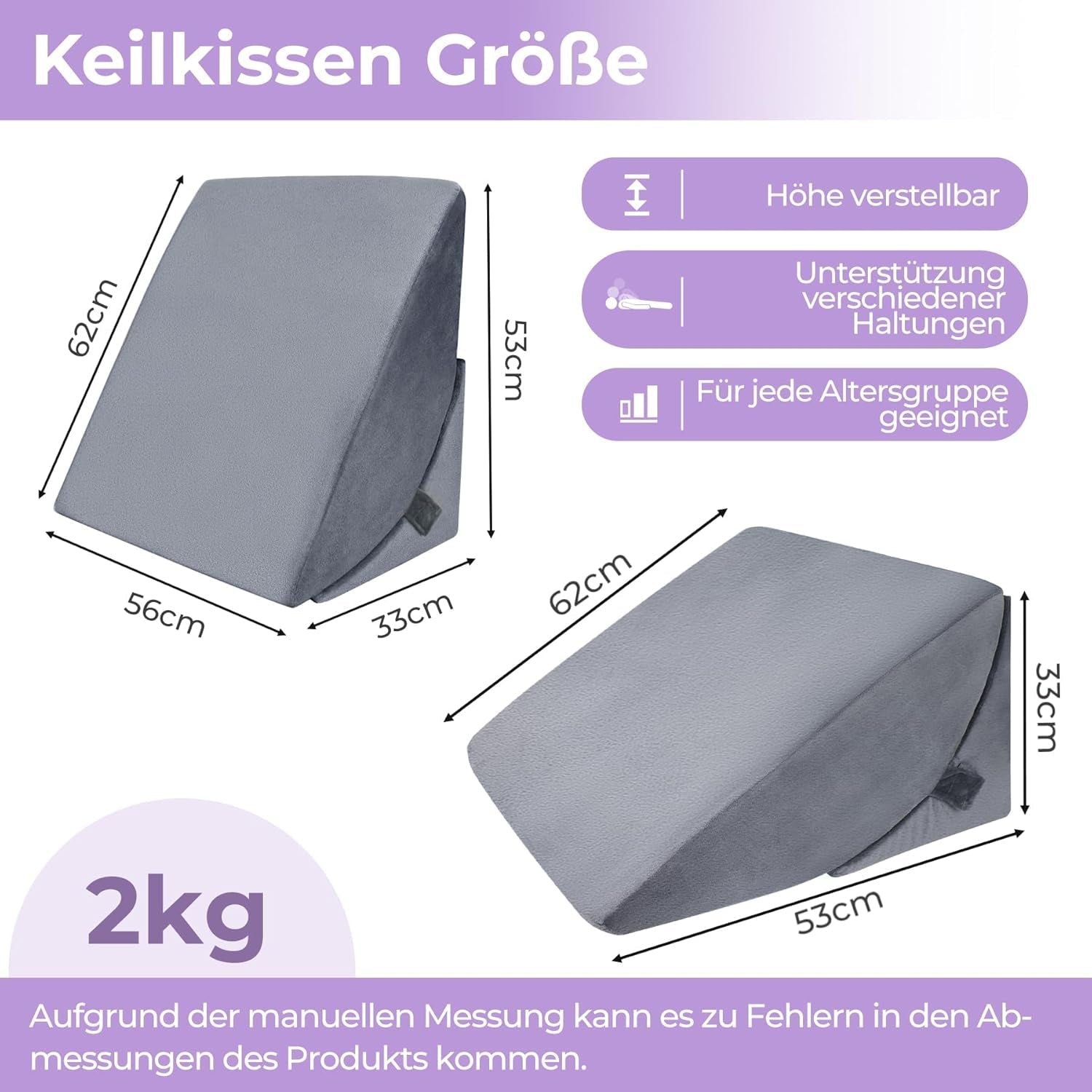 Cuscino in Piuma Regolabile in Schiuma ad Alta Densità, Cuscino Schienale ergonomico per Letto e Divano, Cuscino da Lettura Antireflusso per Dormire, Giocare, Guardare la TV (Pesante)