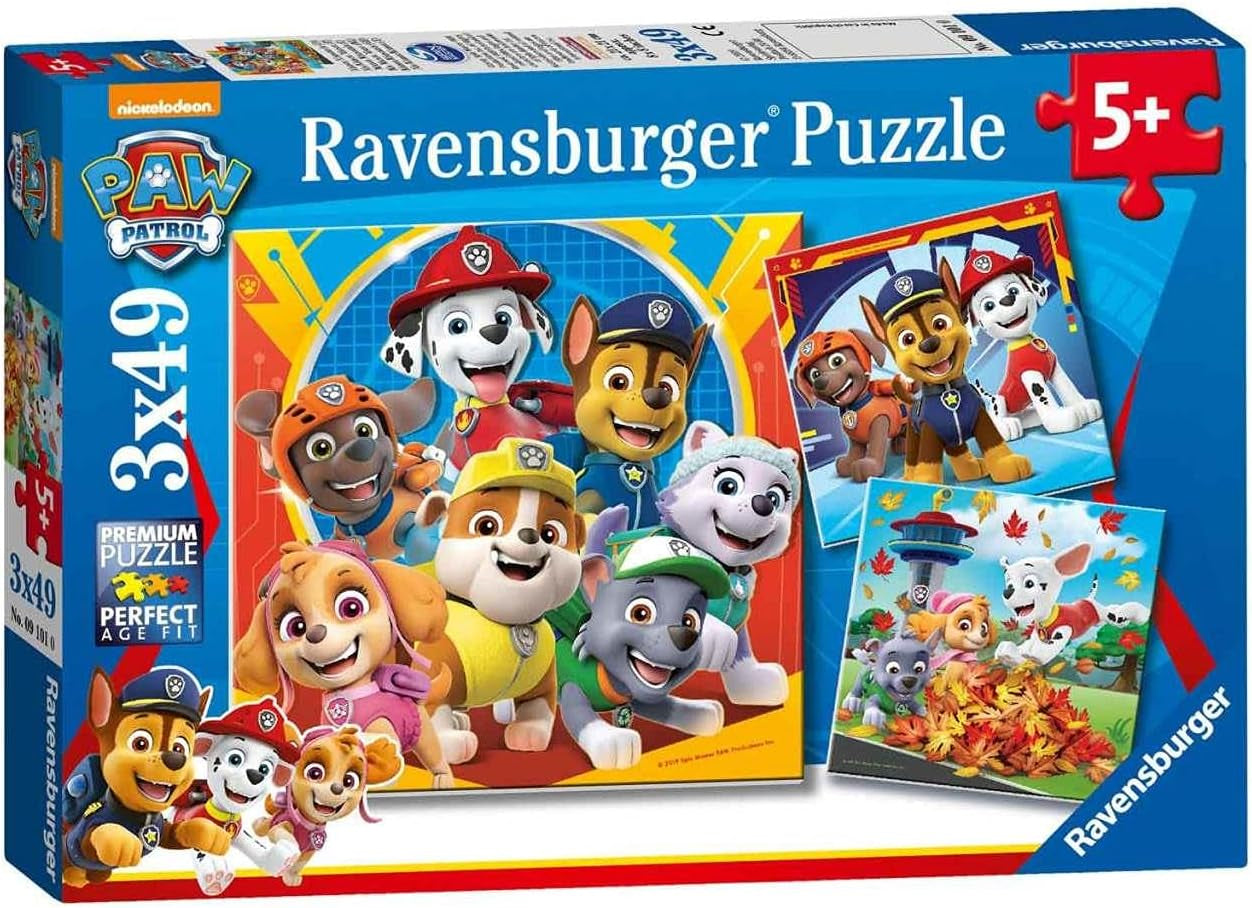 Puzzle Ravensburger per bambini 3X49 pezzi - Paw Patrol - Paw Patrol Puzzle Naty Shop Singolo