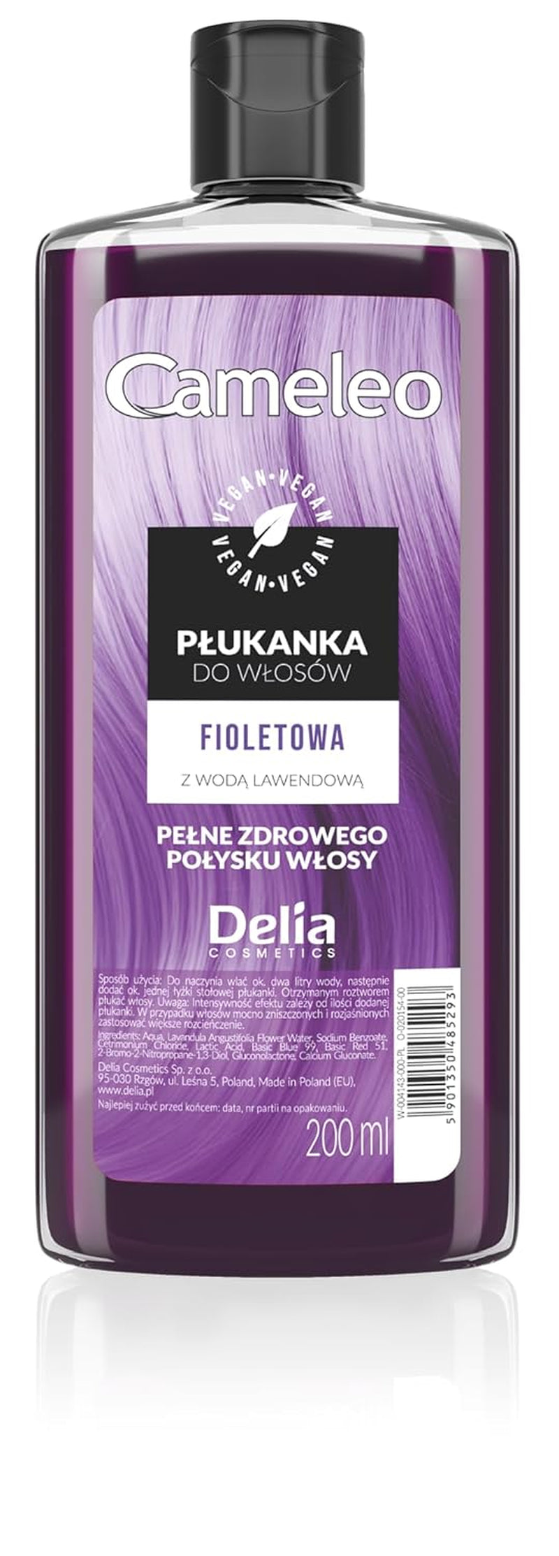 Cameleo - Tonico per capelli rosa all'acqua di rose senza tinta gialla Tinta semipermanente per capelli - Per capelli biondi e grigi - Colore e cura - Senza parabeni | Tintura Per Capelli Naty Shop 200 ml Nuova Versione - Viola 200 Ml (1 confezione)