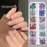 2000 pezzi Bunte Strasssteine ​​​​Nägel Glitzersteine ​​​​Ciondoli per unghie Nail art Edelsteine ​​​​Nagel Steine ​​​​Glitzer Steine ​​​​Nagel Charms Nägel Zubehör Kristalle Diamant Nageldesign Strass Nail Art Strass Nail Gems