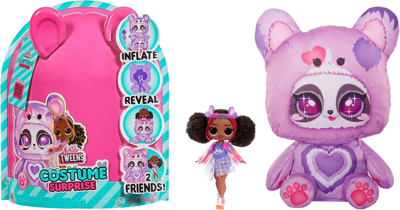 LOL Sorpresa! Costume da preadolescente, cerchi a sorpresa, bambola alla moda carina con costume gonfiabile da panda viola e tante sorprese, tra cui moda e accessori fantastici - Ideale per bambini dai 4 anni in su