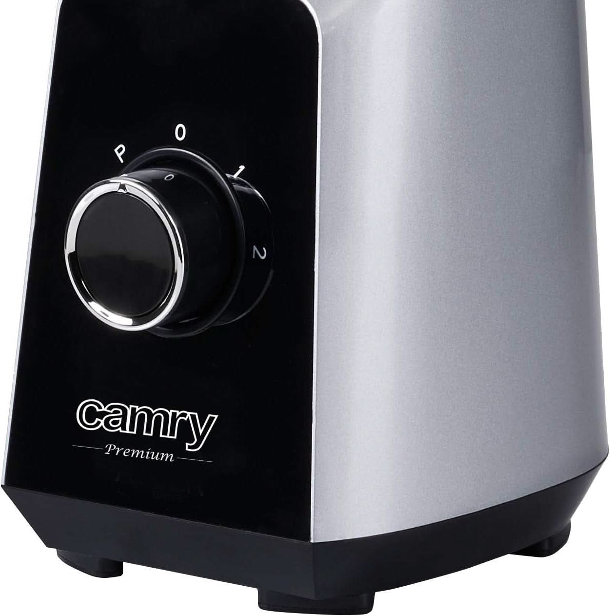 CR 4077 Robot da cucina con contenitore in vetro da 1,5 l, frullatore, mixer ad alta efficienza, mahlung, Eis-Zerkleinerung, Pulsfunktion, Edelstahlklingen, 2 Geschwindigkeiten, 1000W, Nero/Argento Kitchen Naty Shop