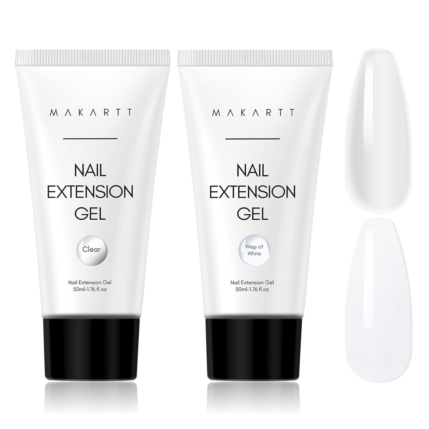 Makartt Poly Nail Extension Gel - 50 ML Extension Builder acrilico Poly Nägel Aufbaugel Extender Gel per gelnägel per Nagelverlängerung, Nagelstärkung, Nail Art Dekoration(Trasparente)