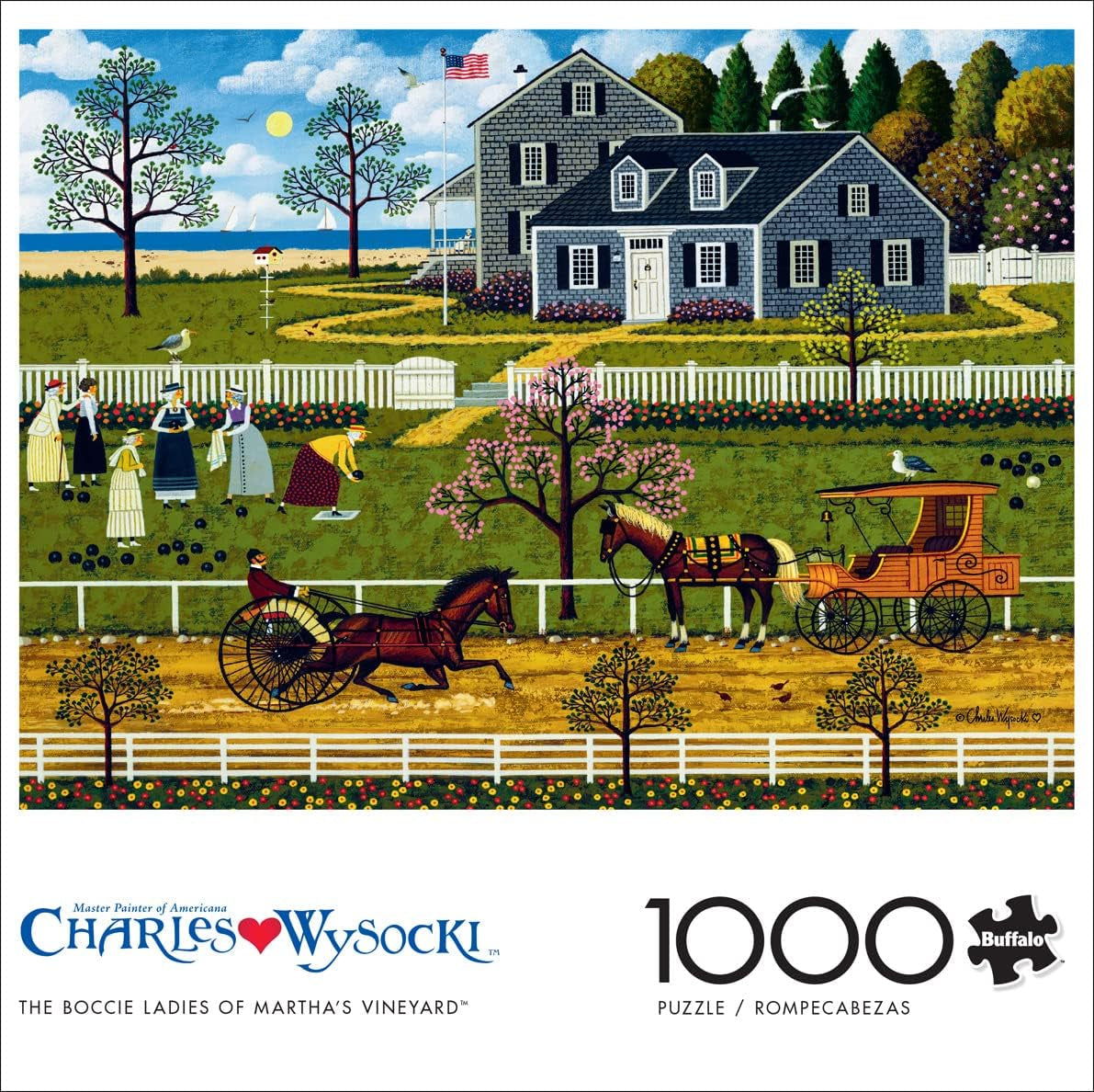 Buffalo Games - Charles Wysocki - Bocce Ladies from Marthas Vineyard - puzzle 1000 pezzi Puzzle Naty Shop