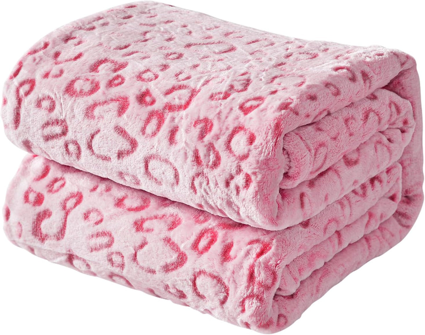 FY FIBER HOUSE plaid in pile di flanella, coperta in microfibra con stampa ghepardo 3D, 228 X 274 cm, viola Trapunte e trapunte Naty Shop Hot Pink Leopard 90"X90"