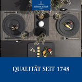 Villeroy & Boch Manufacture Rock Set Starter, 6 Pezzi, Nero, Lavabile in Lavastoviglie, Adatto al Microonde, Set Piatti Nero Opaco, Stoviglie, Posate, Porcellana Premium