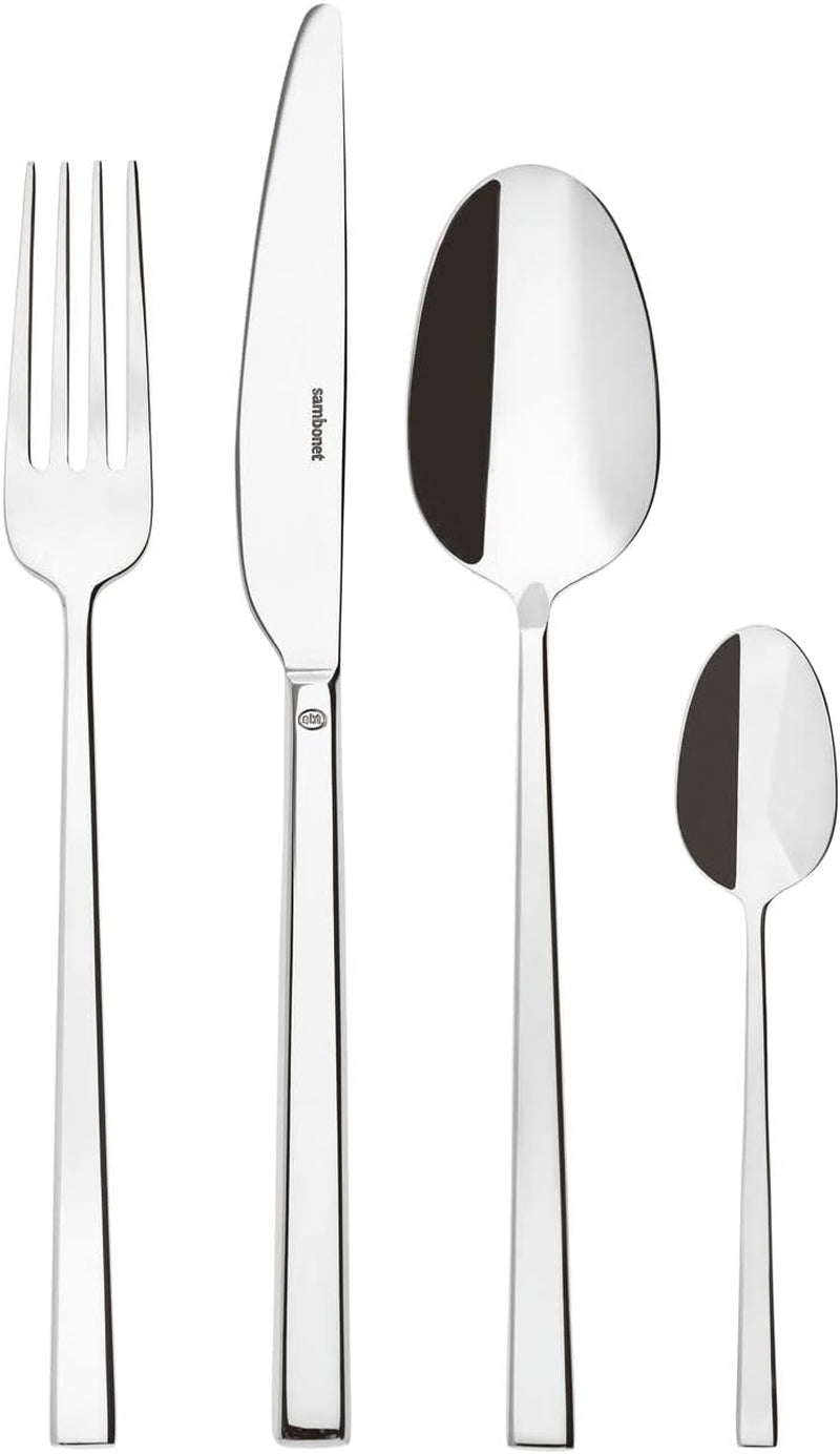 Sambonet 52562-N2 Rock inox - Set posate monoblocco acciaio inox 18/10 Kitchen Naty Shop Set 6 persone - 24 pezzi