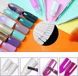 Espositore per unghie, 40 stick di smalto artificiale, capsule, pratico ventaglio, nail art