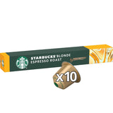 STARBUCKS Blonde Espresso Roast di Nespresso, Helle Röstung, Kaffeekapseln 10 x 10 (100 Kapseln)