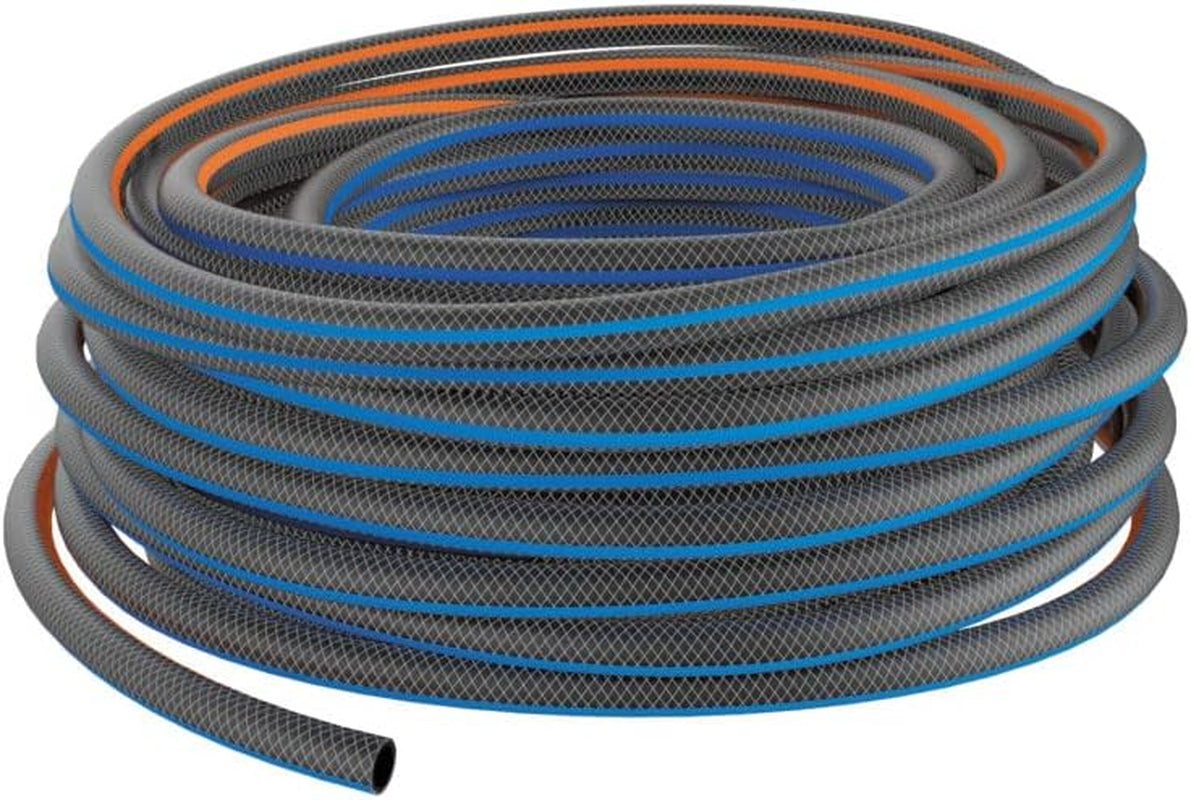 Fiskars L Tubo dell'acqua, Protezione UV, Testato a pressione, Livello di rigidità alla torsione 4 (su 5), 30 m, Ø 1,3 cm (1/2"), 4,2 kg, Nero/Arancione/Blu, 1027105