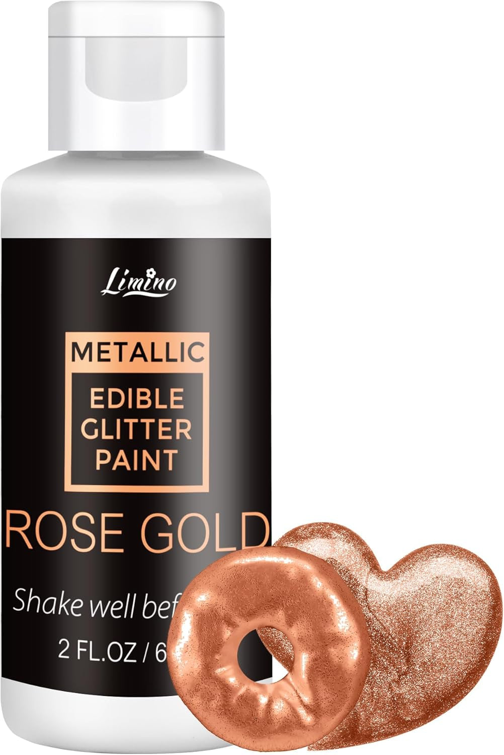 Glitter commestibili liquidi - 6 colori metallici, polvere glitter commestibile liquida per decorare torte, dolci, macaron - colorante alimentare metallizzato, colori glitter per biscotti, fondente, torte, muffin