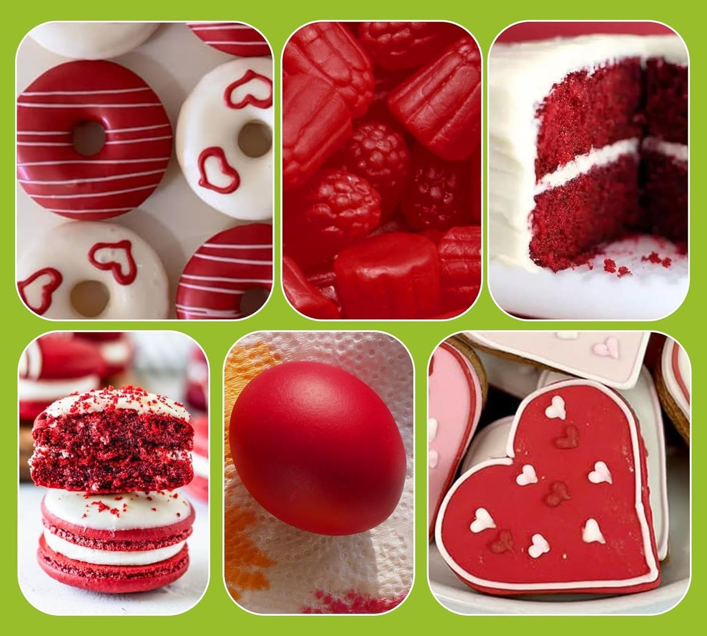 Colorante alimentare liquido, set colorante alimentare Red Velvet per torte da forno, amaretti, biscotti, colorante alimentare per decorare torte, liquido per colorare bevande (70 g x 3)