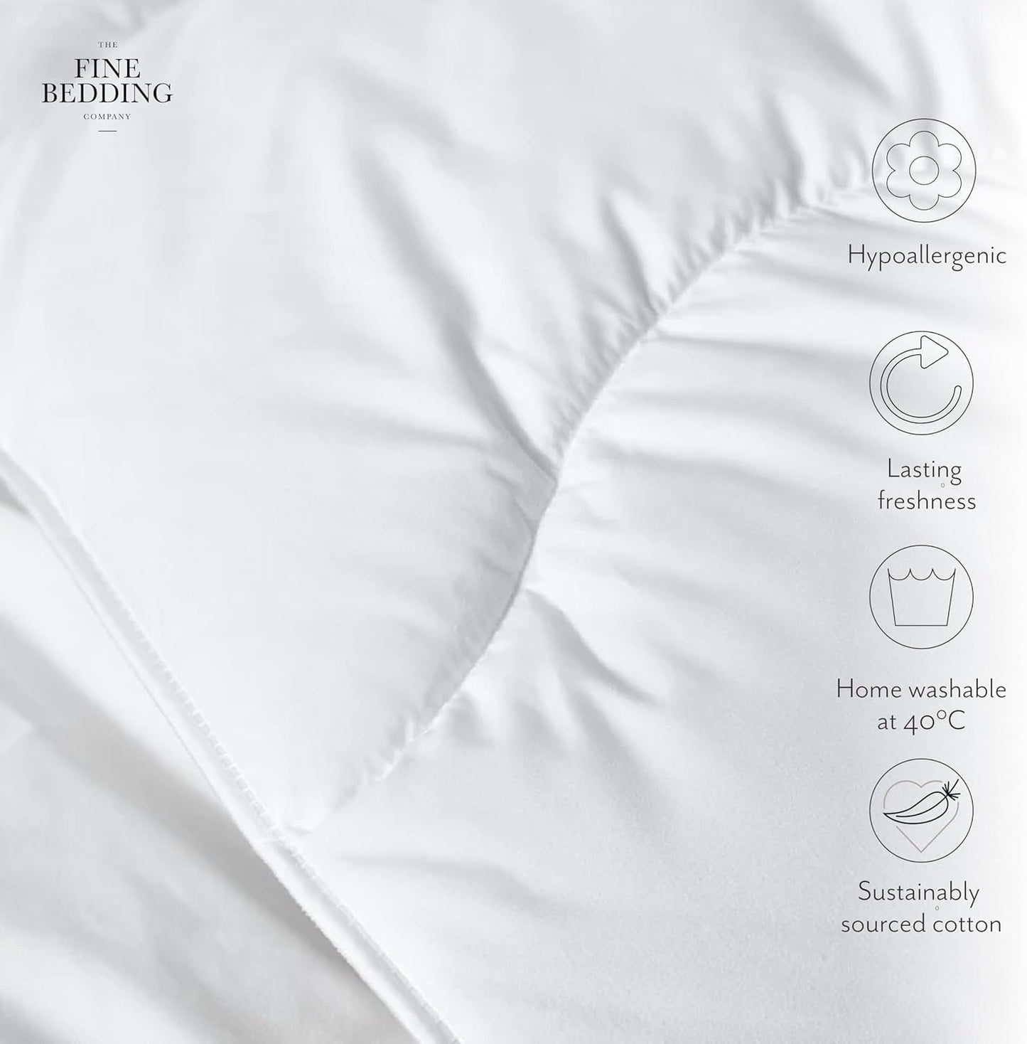 Piumino Allergy Defence, 4.5 Tog, realizzato con materiali riciclati, anallergico e ipoallergenico, letto Super King Size Piumini e Trapunte Naty Shop