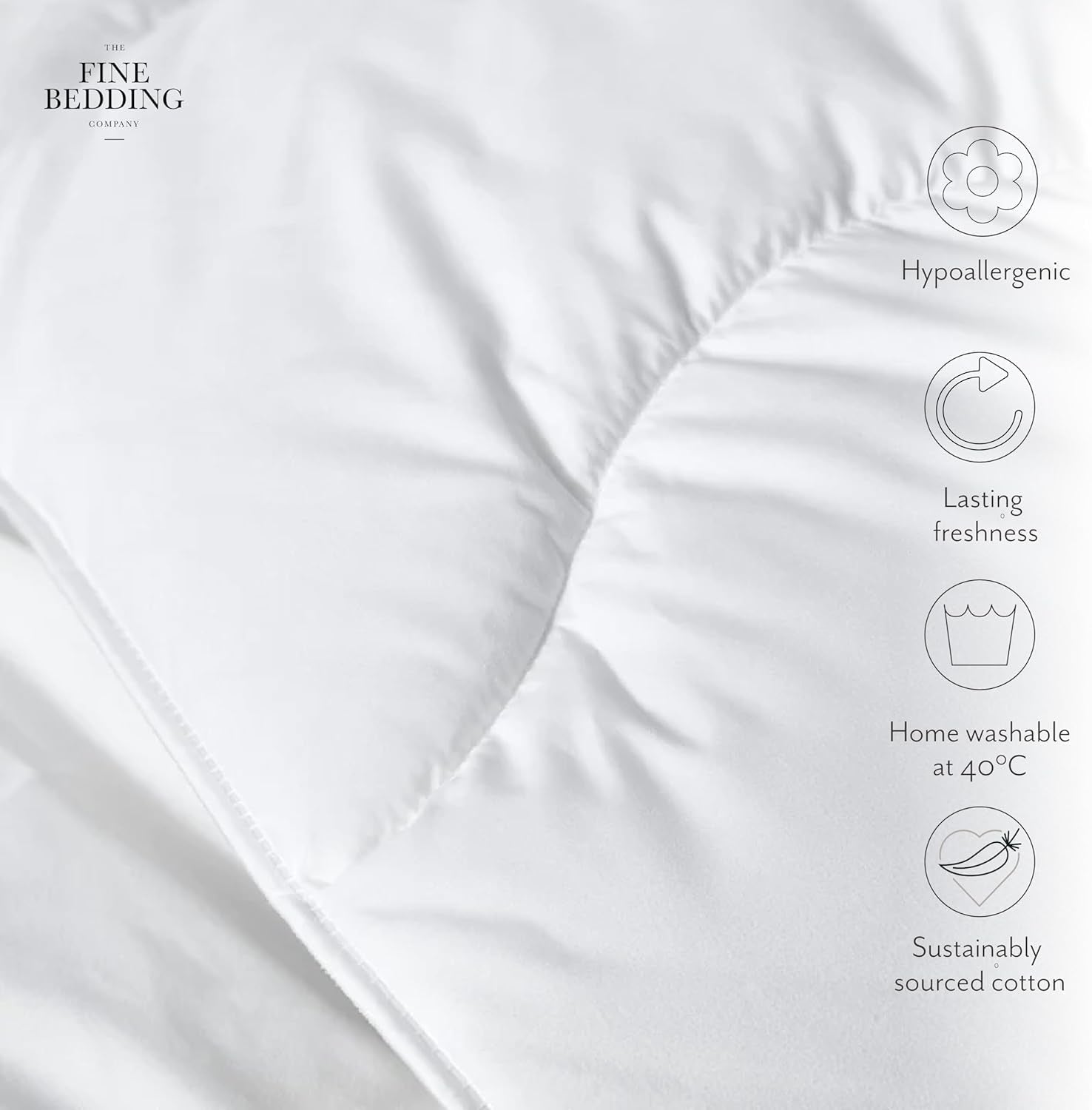 Piumino Allergy Defence, 4.5 Tog, realizzato con materiali riciclati, anallergico e ipoallergenico, letto Super King Size Piumini e Trapunte Naty Shop