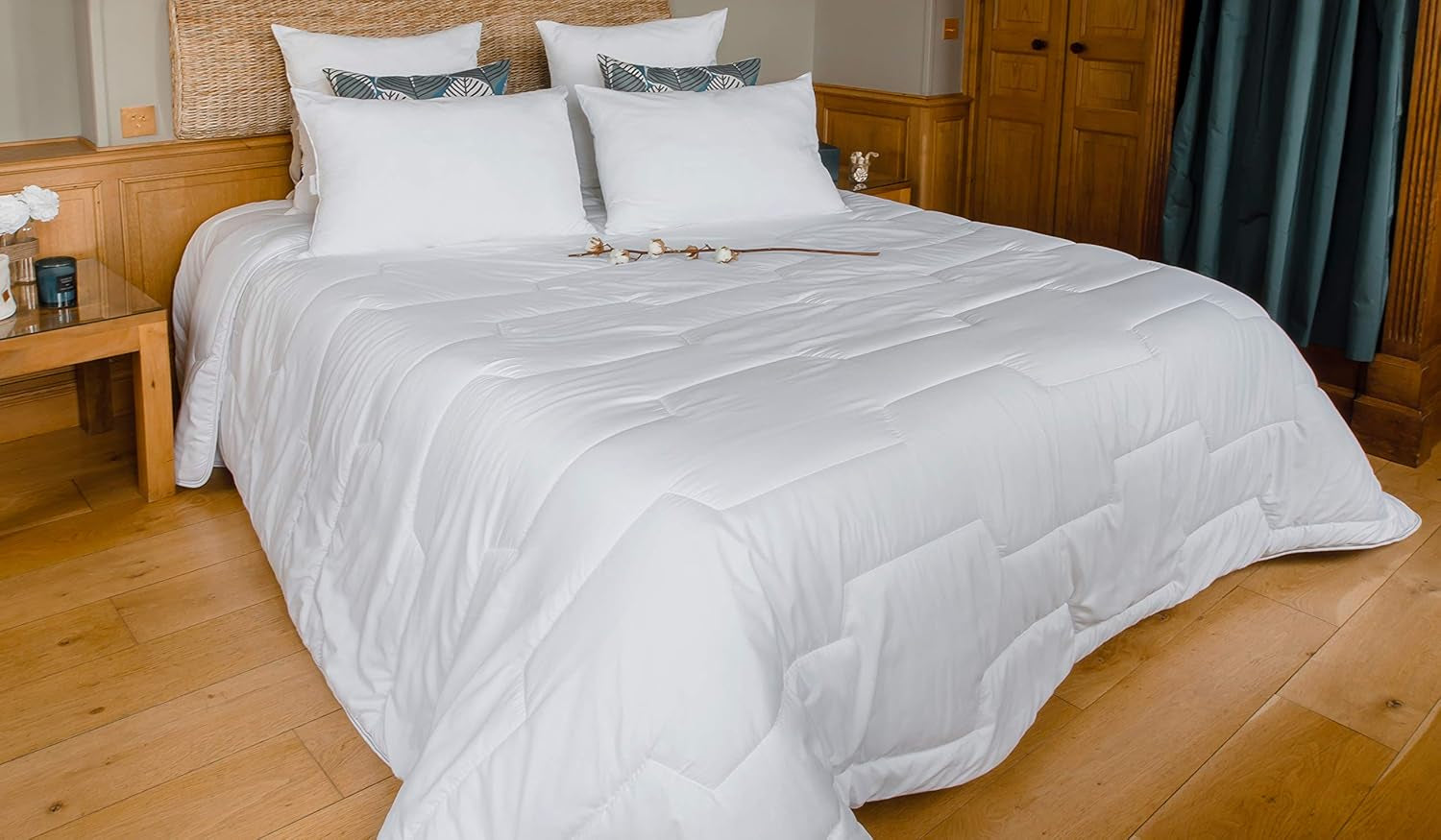 COLAS NORMAND - Trapunta contro acari e batteri - Temperata - 280 X 240 Cm - Effetto Lunga Durata - Igiene perfetta - Microfibra - Morbido e confortevole - Trapunte e Piumini Lavabili Naty Shop Titolo predefinito