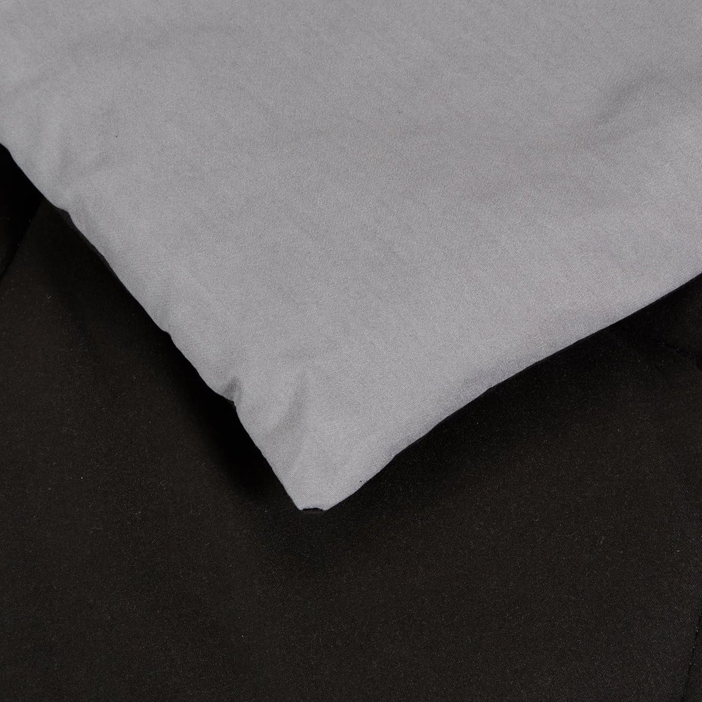 Copripiumino Amazon Basics in microfibra, utilizzabile su entrambi i lati, 220 X 240 Cm, grigio/nero Piumini e trapunte Naty Shop