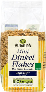 Mini Fiocchi Di Farro - Qualità Bio - Non zuccherato, croccanti - Colazione, 175 grammi Cereali Naty Shop