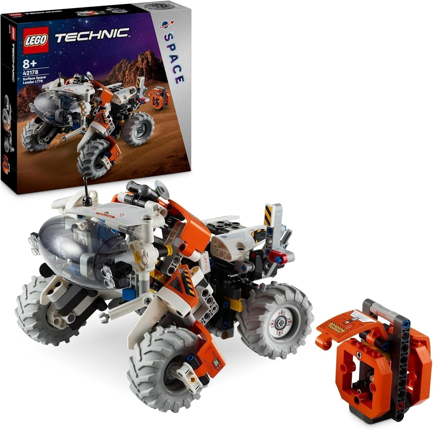 Veicolo da trasporto spaziale LEGO Technic LT78, set di costruzione spaziale per viaggi di esplorazione e avventure spaziali, esperienza di gioco fantasiosa per ragazzi e ragazze, regalo per bambini di età superiore a 8 anni 42178 Set di costruzione Besuche den LEGO-Store Single