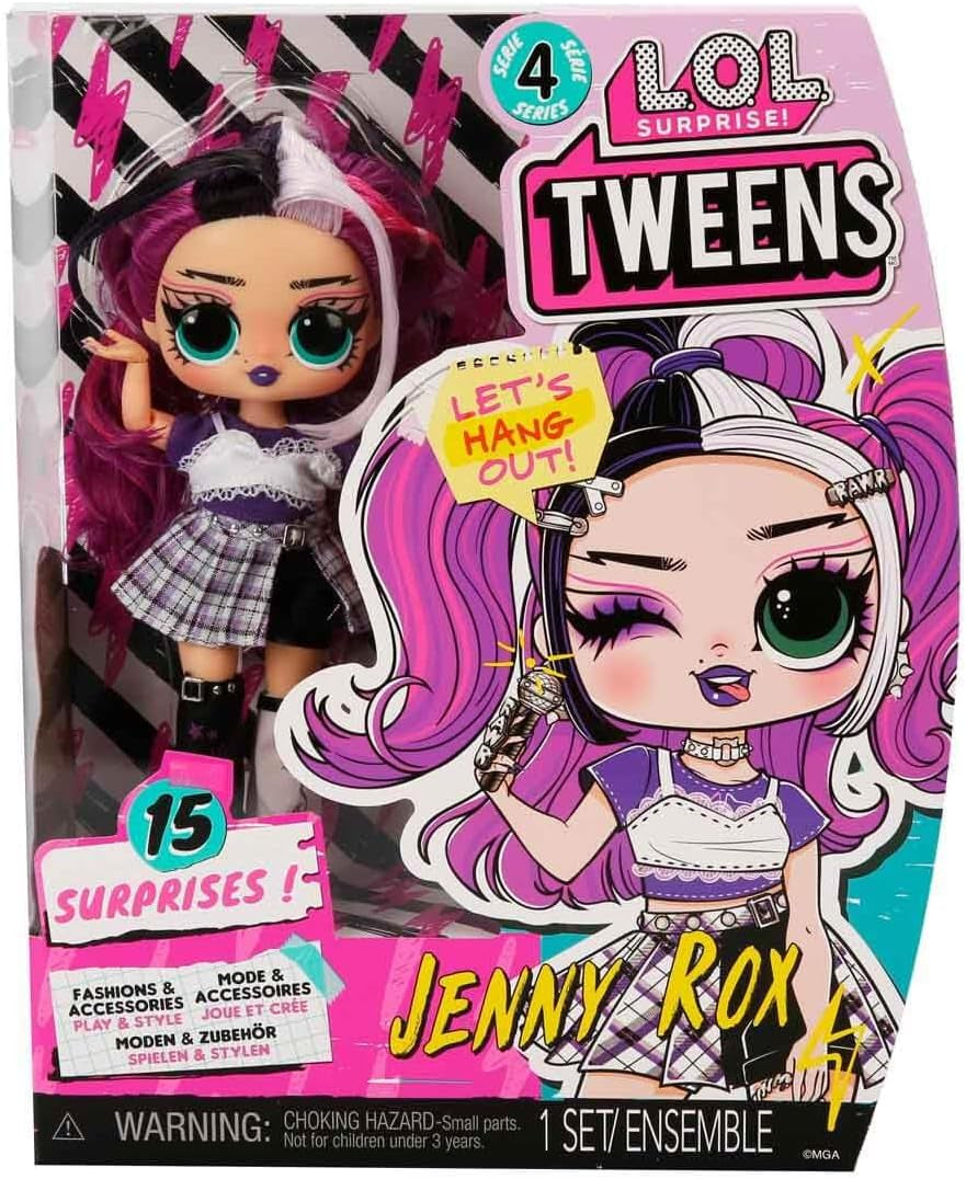 LOL Sorpresa! Bambole alla moda pre-adolescenti serie 4 - Jenny Rox - Contiene 15 favolose sorprese e accessori - Ottimo regalo per bambini dai 4 anni in su