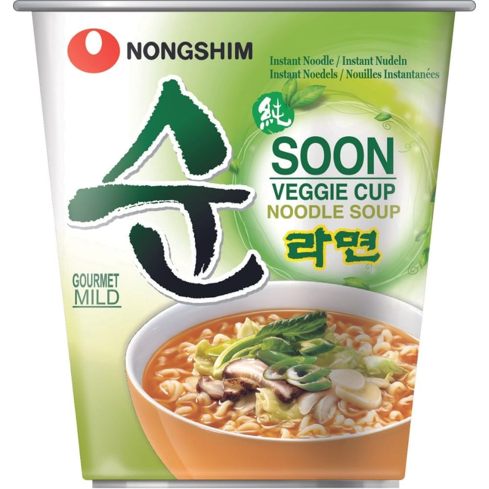 Nong Shim - Tazza istantanea Nudeln Soup Soon Veggie - Confezione multipla (12 X 67 GR)