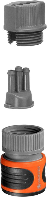 Kit di collegamento tubo irrigatore Gardena: raccordi di collegamento per inizio e fine tubo irrigatore, accessori per articoli (995, 996, 997, 1998, 1999), parti originali del sistema Gardena (5316-20)
