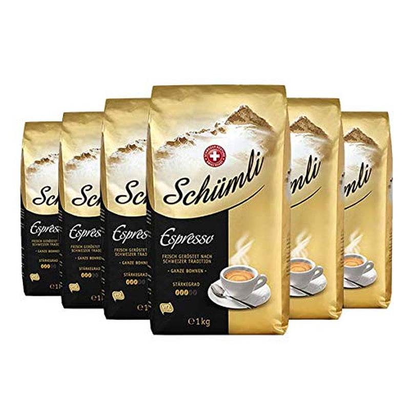 Schümli Caffè espresso in grani 1kg, confezione da 6 (6 x 1000g)