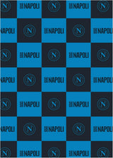 SSC Napoli, morbida coperta con logo, calda coperta per divano e letto, misura 150 X 210 cm, soft touch, colore azzurro, prodotto ufficiale Hermet Letti e Coperte Azzurro 150X210