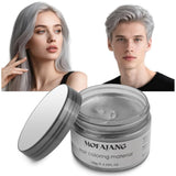 Tintura Temporanea Per Capelli, Cera Colorante Per Uomo Donna, Pomata Colorante Naturale Lavabile, Tintura Per Capelli Istantanea Per Feste, Cosplay, Halloween (Rosso) Naty Shop Tintura Per Capelli Grigia 120G (1 Confezione)