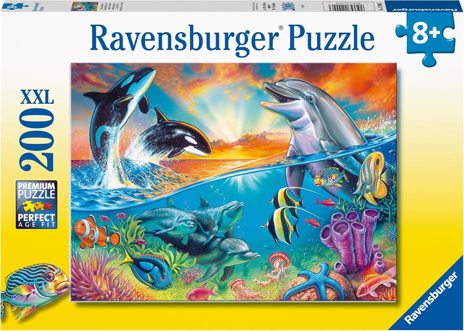Puzzle per bambini Ravensburger - 12900 Abitanti dell'oceano - Puzzle subacqueo per bambini dagli 8 anni in su con 200 pezzi in formato XXL Puzzle Naty Shop Titolo predefinito