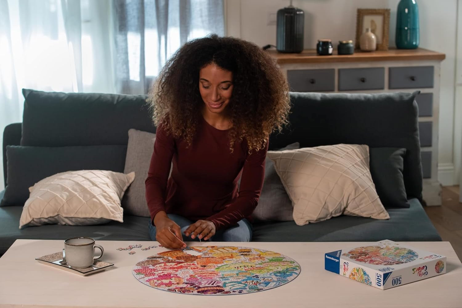 Ravensburger Puzzle 17172 Cerchio di colori - Animali Puzzle da 500 pezzi Naty Shop