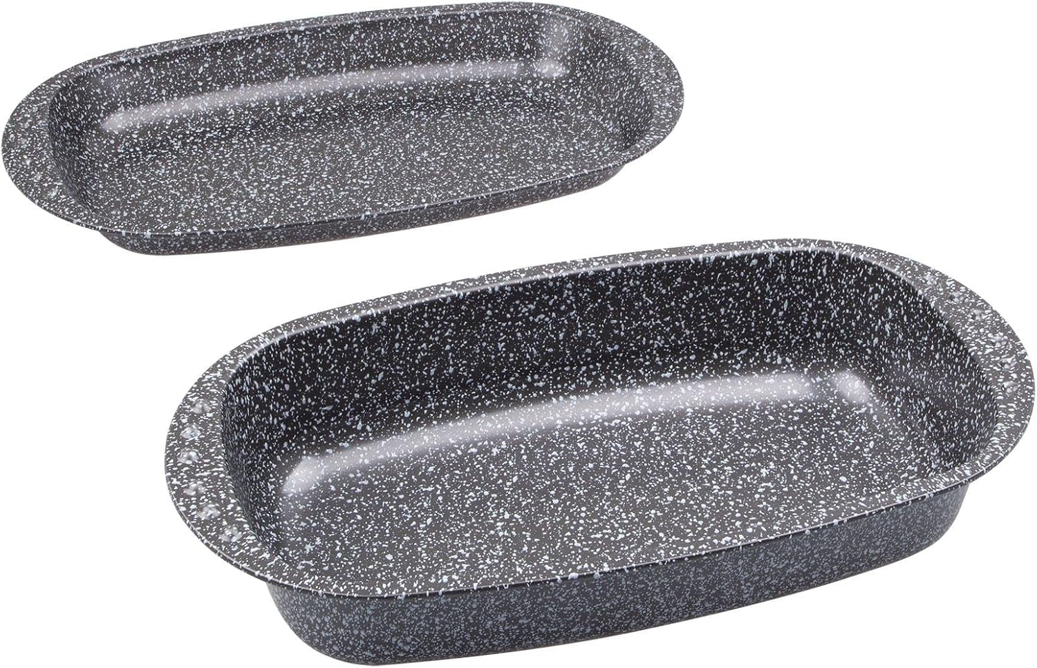 C|H|G Brotback- Und Bratenform Mit Deckel "Granito", Skandia Xtreme Plus: 4-Fach Antihaftbeschichtung in Granitoptik, 37 X 20 X 7 Cm, Made in Germany Stampi e vassoi per dolci Naty Shop