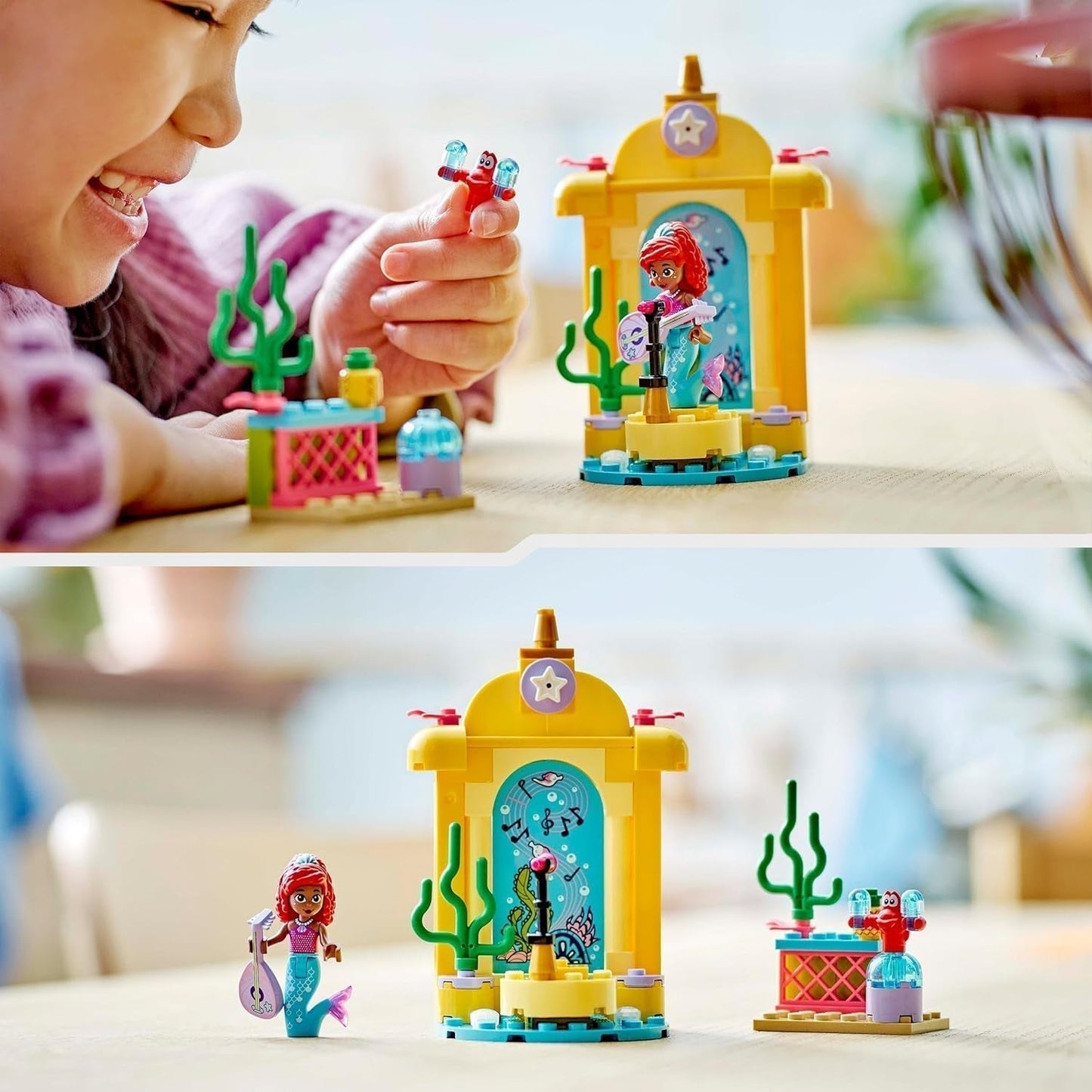 Palcoscenico musicale LEGO® Disney Princess Arielle, giocattolo da costruzione per bambini con 2 personaggi, idea regalo per ragazze e ragazzi dai 4 anni e per i fan delle serie TV, giocattolo per bambini 43235 Set da costruzione Beuche den LEGO-Store