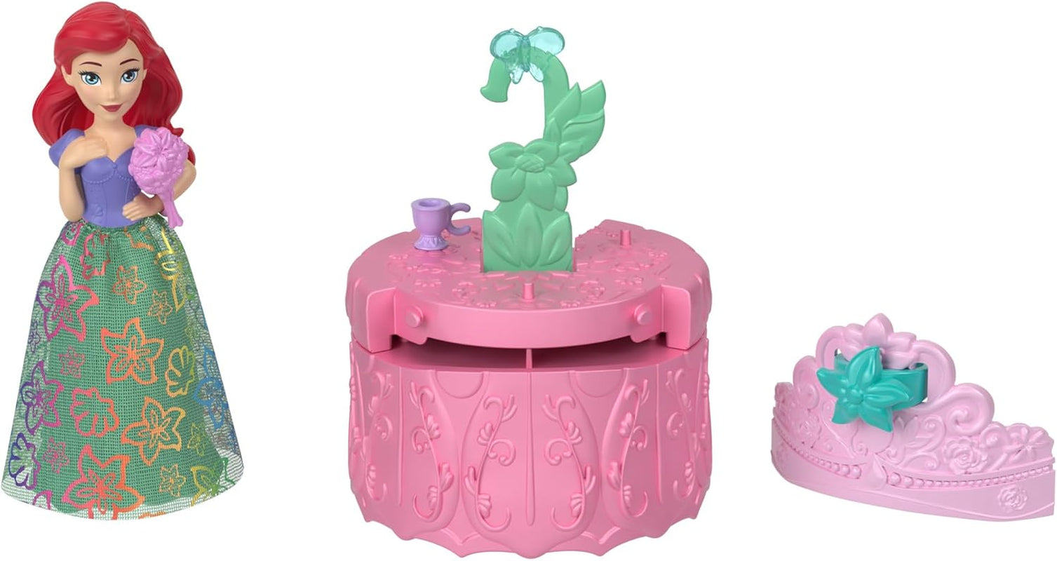 Mattel Disney Princess Royal Color Reveal, bambola piccola con 6 sorprese, incluso anello profumato e 4 accessori (le bambole possono variare), serie Garden Party HRN63