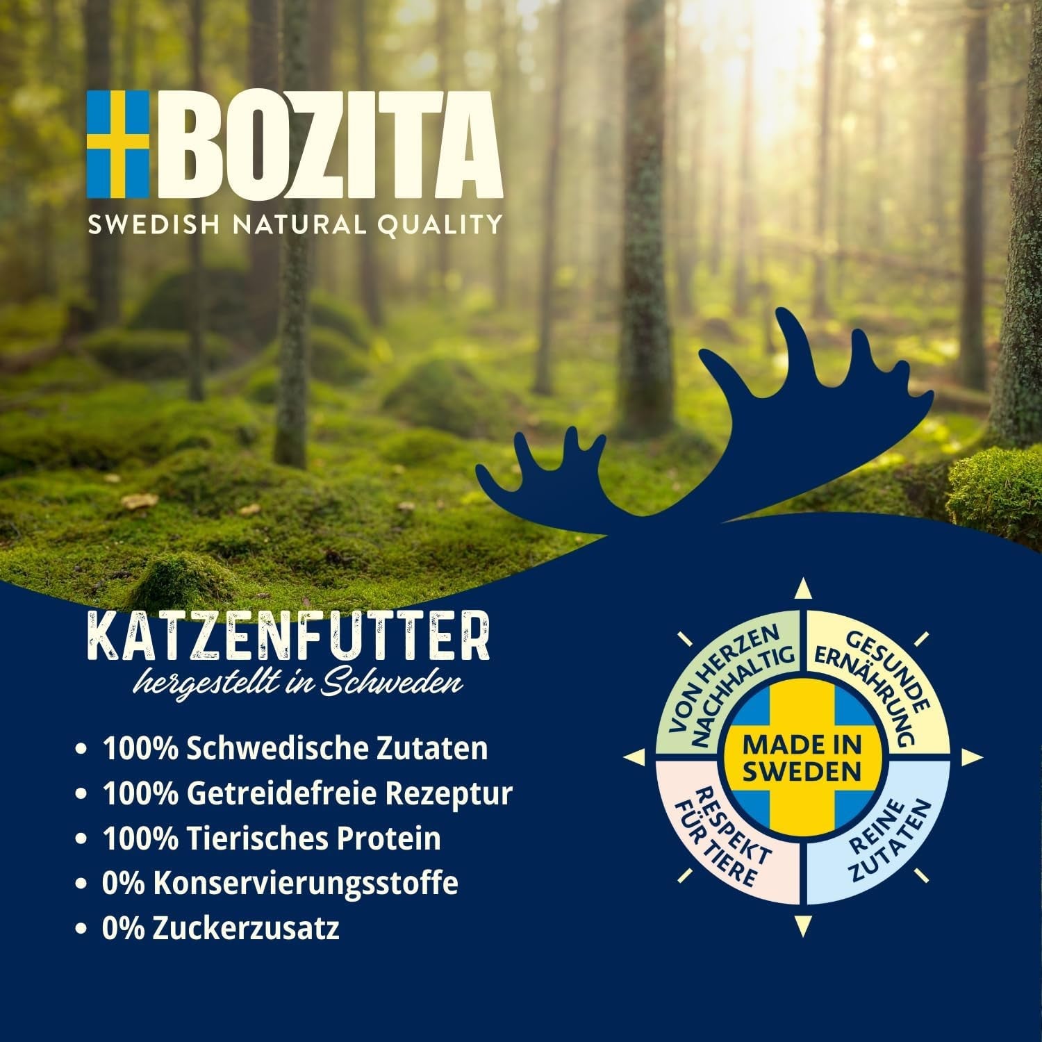 Bozita Tetra cibo umido con eglefino in gelatina - 6 x 370 g senza cereali, senza zuccheri aggiunti e cibo per gatti non OGM - equilibrato, delizioso, con il 7,5% di proteine ​​e il 5% di grassi