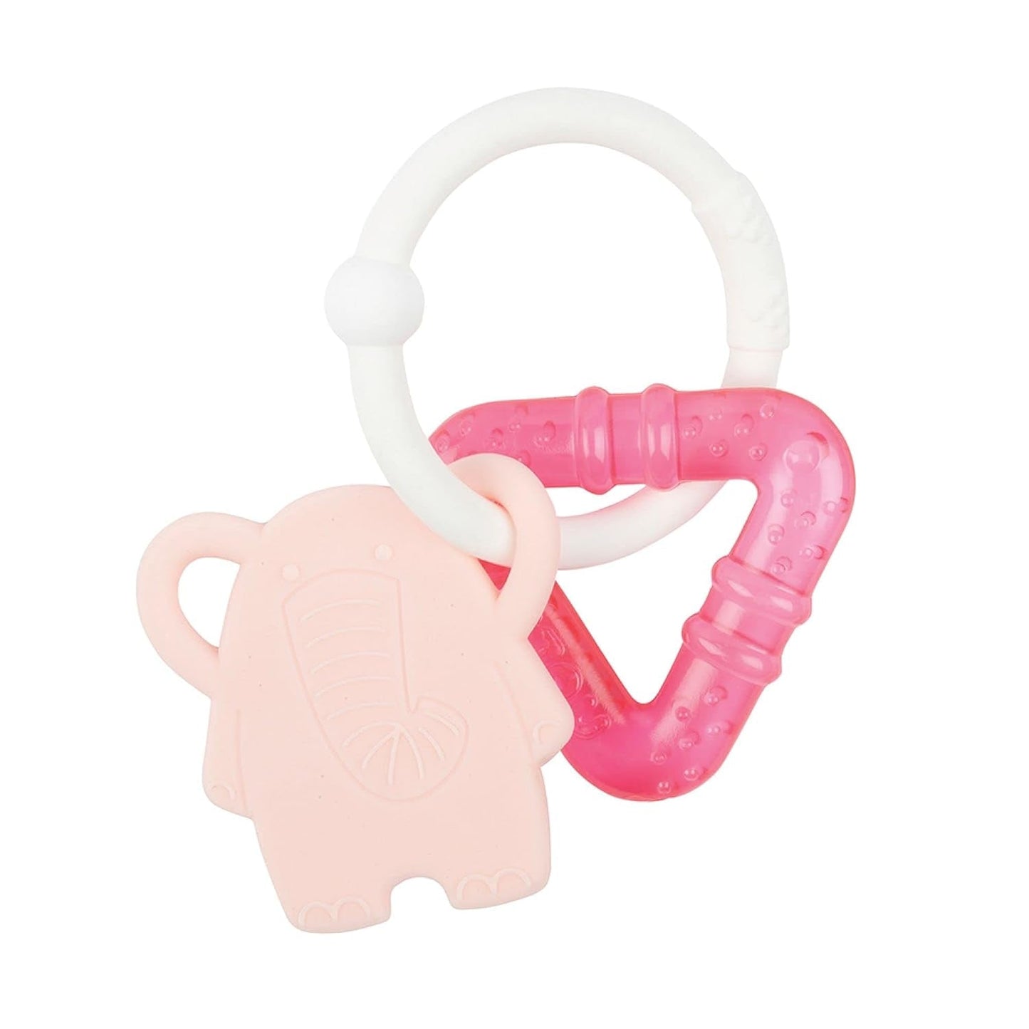 Nattou Anello da dentizione in silicone, Mouse, Riempito ad acqua, Senza BPA, 13,5 x 10,5 x 15 cm, Silicone, Blu/Bianco