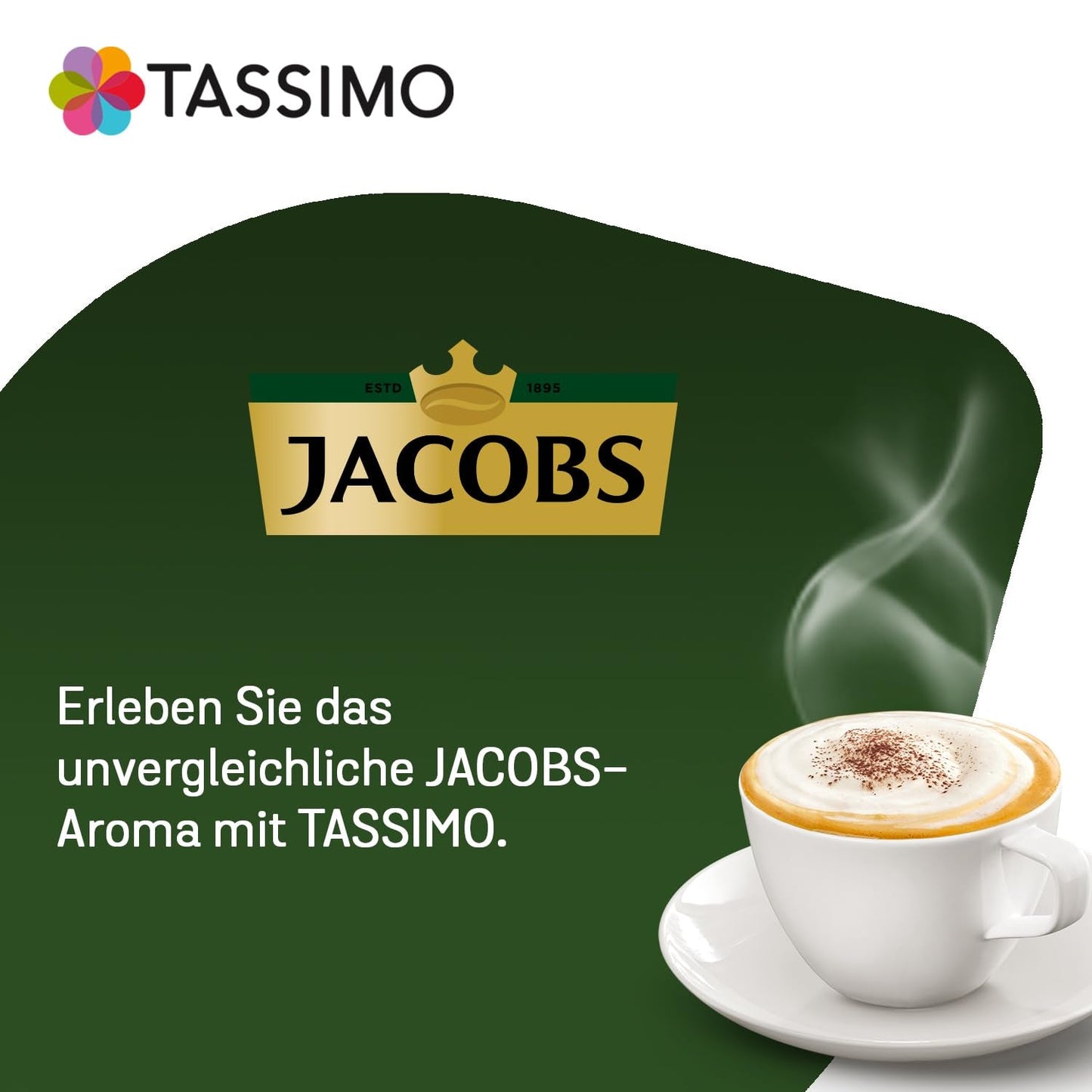 Tassimo Kapseln Jacobs Cappuccino Classico, 5 x 8 cialde, 40 Kaffeekapseln