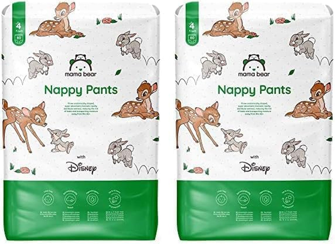 Marchio Amazon: Mama Bear Pannolini Disney, taglia 5 (12-17 kg) - Scatola mensile, bianco, 140 pezzi (2 confezioni da 70)