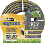 Tubo HOZELOCK - Ultramax 12,5 mm x 30 m, fino al 70% di PVC riciclato, robusto, resistente alle intemperie, antitorsione, resistente alla piegatura e allo schiacciamento, grigio