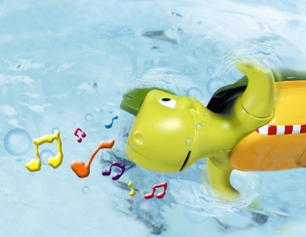 TOMY Gioco acquatico per bambini "Plantschi la tartaruga che canta" multicolore, giocattolo di alta qualità per bambini con musica, combina giocattolo da bagno e giocattolo musicale, a partire da 12 mesi! Giocattolo da bagno per giochi acquatici Jucarii Bebe Naty Shop