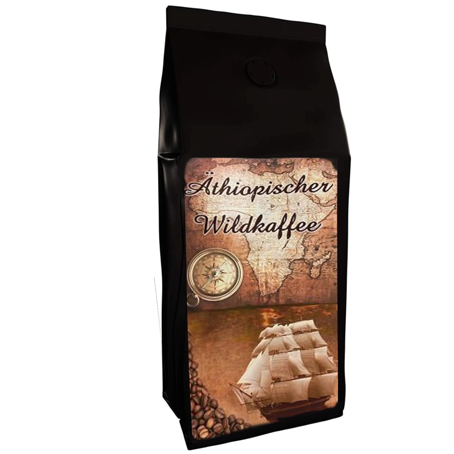 C&T Coffee Rarity - Caffè selvatico dall'Etiopia, Africa | 1000 g di caffè (in grani interi) - Forte e fruttato | + Coltivato selvatico + Raccolto a mano + Essiccato al sole + Leggermente tostato