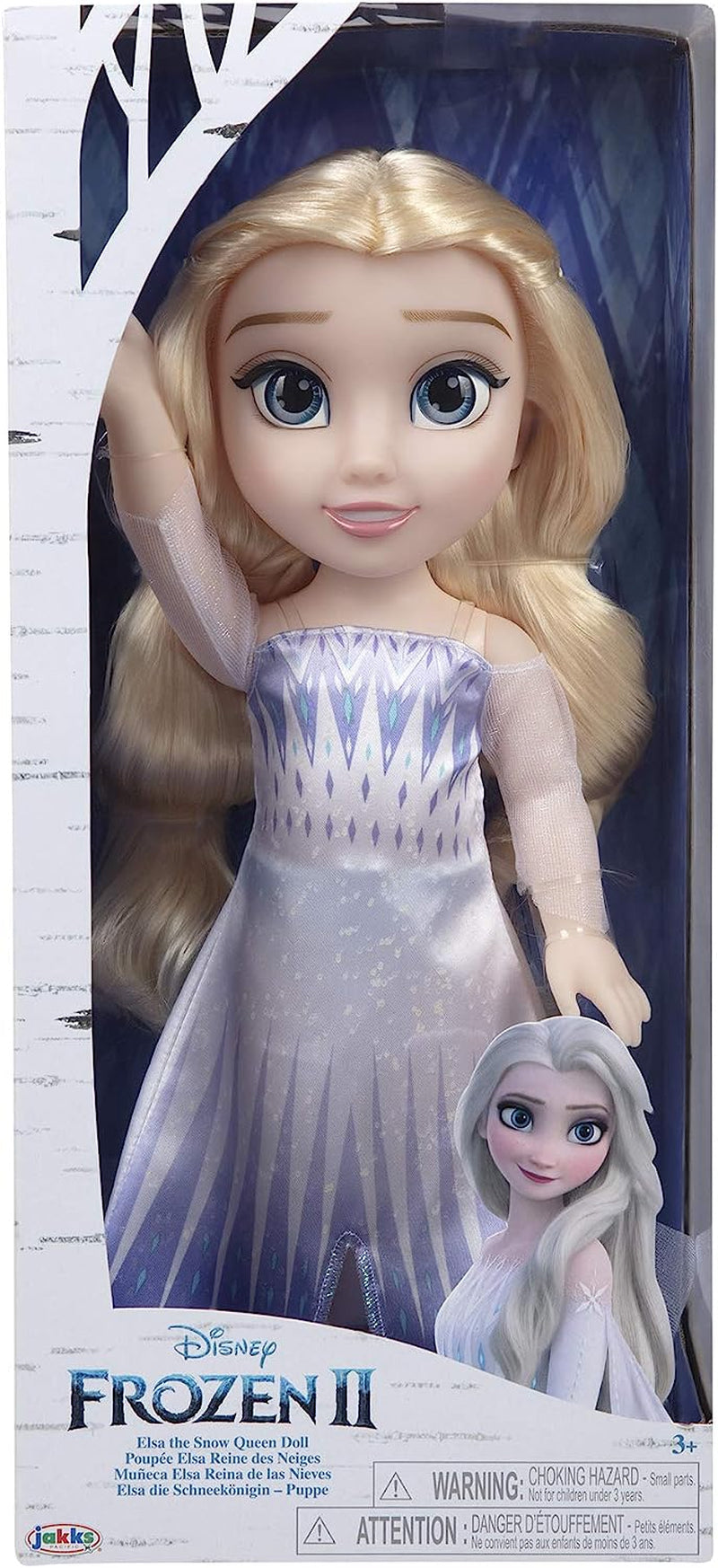Disney Frozen 2 ELSA La Regina delle Nevi - Bambola mobile alta 35 cm con abito alla moda iconico e capelli lunghi e fluenti per un divertimento extra, per ragazze dai 3 anni in su, 214894 Naty Shop Dolls