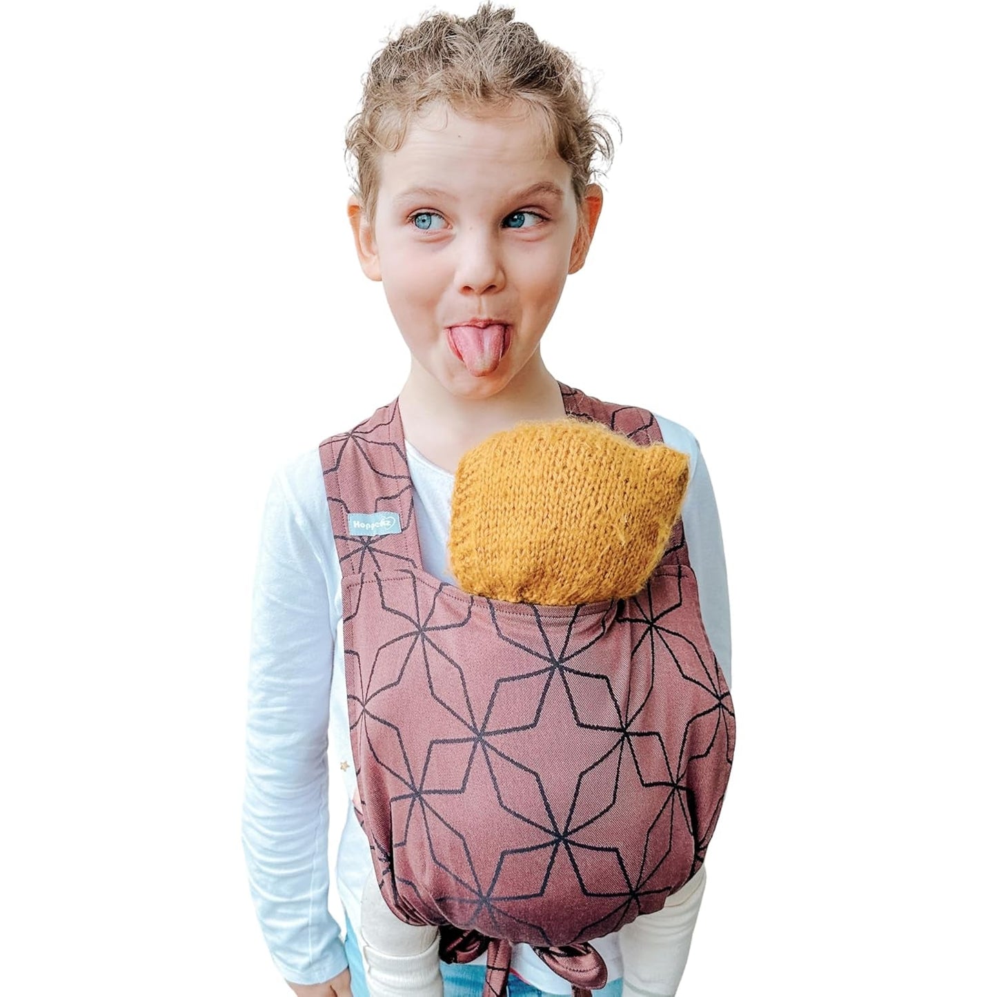 Supporto per bambole Hoppediz, giocattolo per bambini per bambole e animali di peluche, design Malmö rosa chiaro