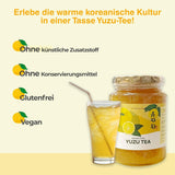 Bevanda coreana Easycookasia – Tè allo Yuzu | Fruttato, dolce e agrumato | Con vitamina C | Per tè, limonata, cocktail e dessert | Scopri la cultura asiatica del tè (500g)