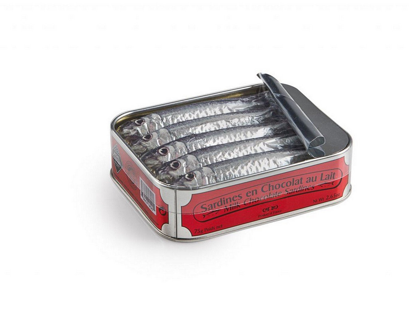 Sardine al cioccolato - in scatola - cinque pesci al cioccolato | Divertente regalo di cioccolato | Pesce Al Cioccolato | Figure di pesci | Niente alcol