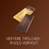 Tavolette di cioccolato fondente 72% – 5 x 100 g – Quadretti di finissimo cioccolato fondente – Cioccolato avvolto in lamina d'oro