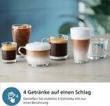Macchina per caffè espresso automatica PHILIPS serie 2300 - 4 bevande, moderno touch screen a colori, sistema di preparazione del latte LatteGo, SilentBrew, macinacaffè 100% ceramica, filtro AquaClean. Nero opaco (EP2330/10)